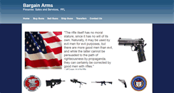 Desktop Screenshot of bargainarms.com